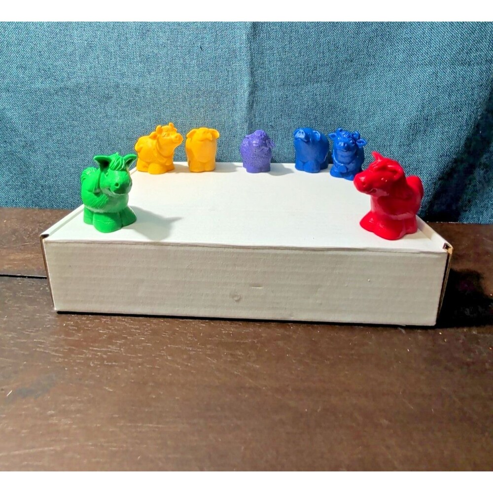 Learning Resources Friendly Farm Animal Counters | Set of 7 Rubber Figures